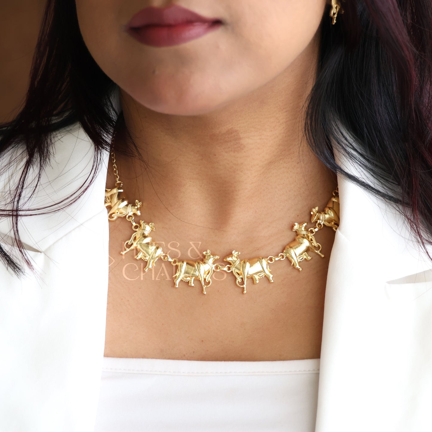 GOLDEN NANDINI NECKLACE SET