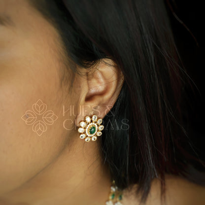 TWO LAYERED RATNA PUSHPA AD NECKLACE SET| Premium jewellery