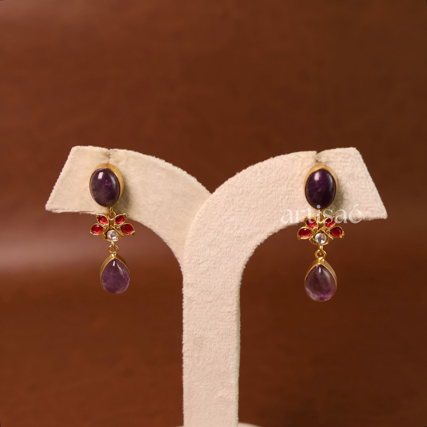 ÉLORA NATURAL STONE CHOKER SET - AMETHYST
