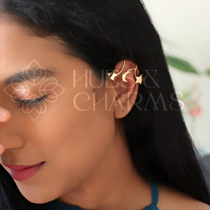 GOLDEN MIDNIGHT EAR CUFF