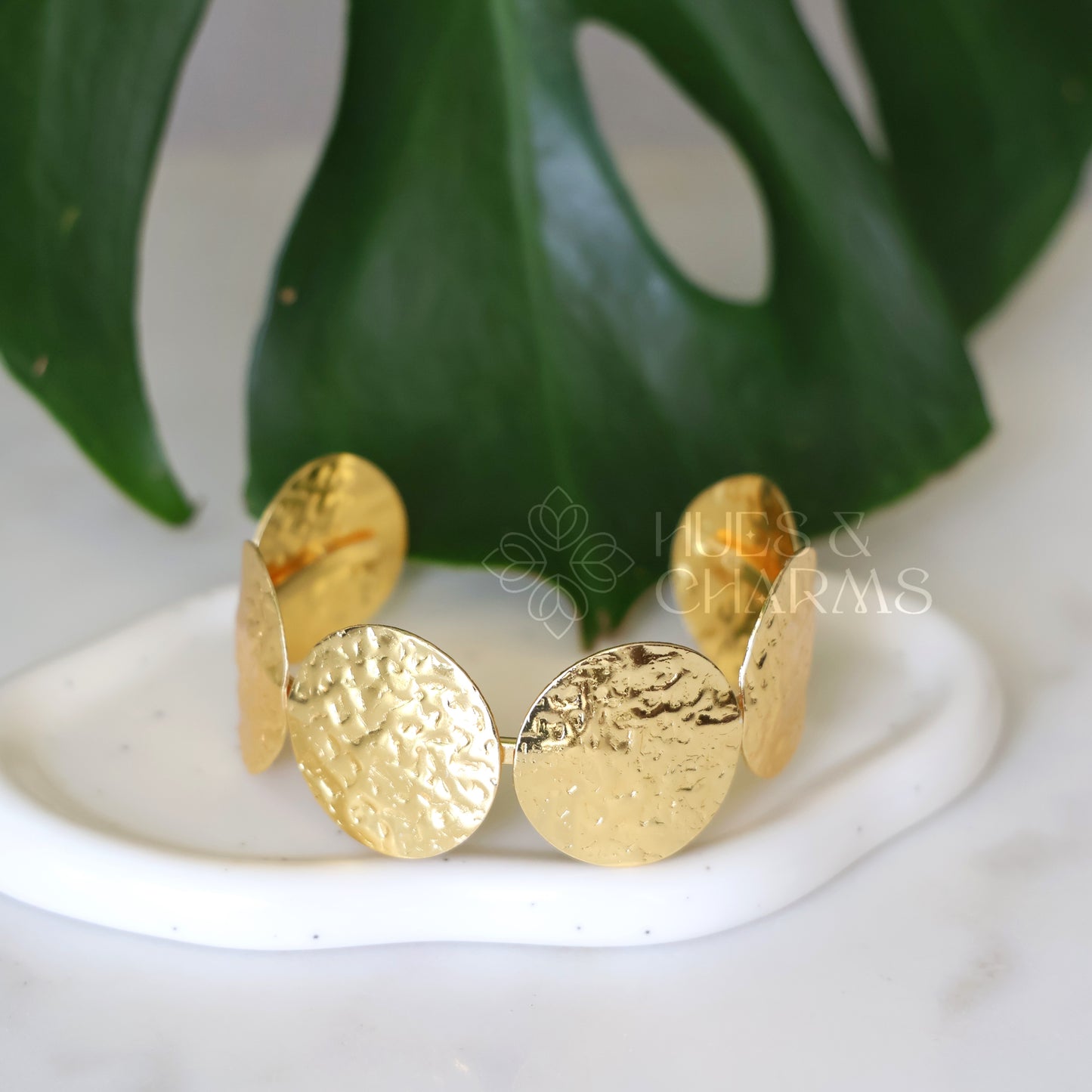 GOLDEN HAMMERED COIN HAND CUFF