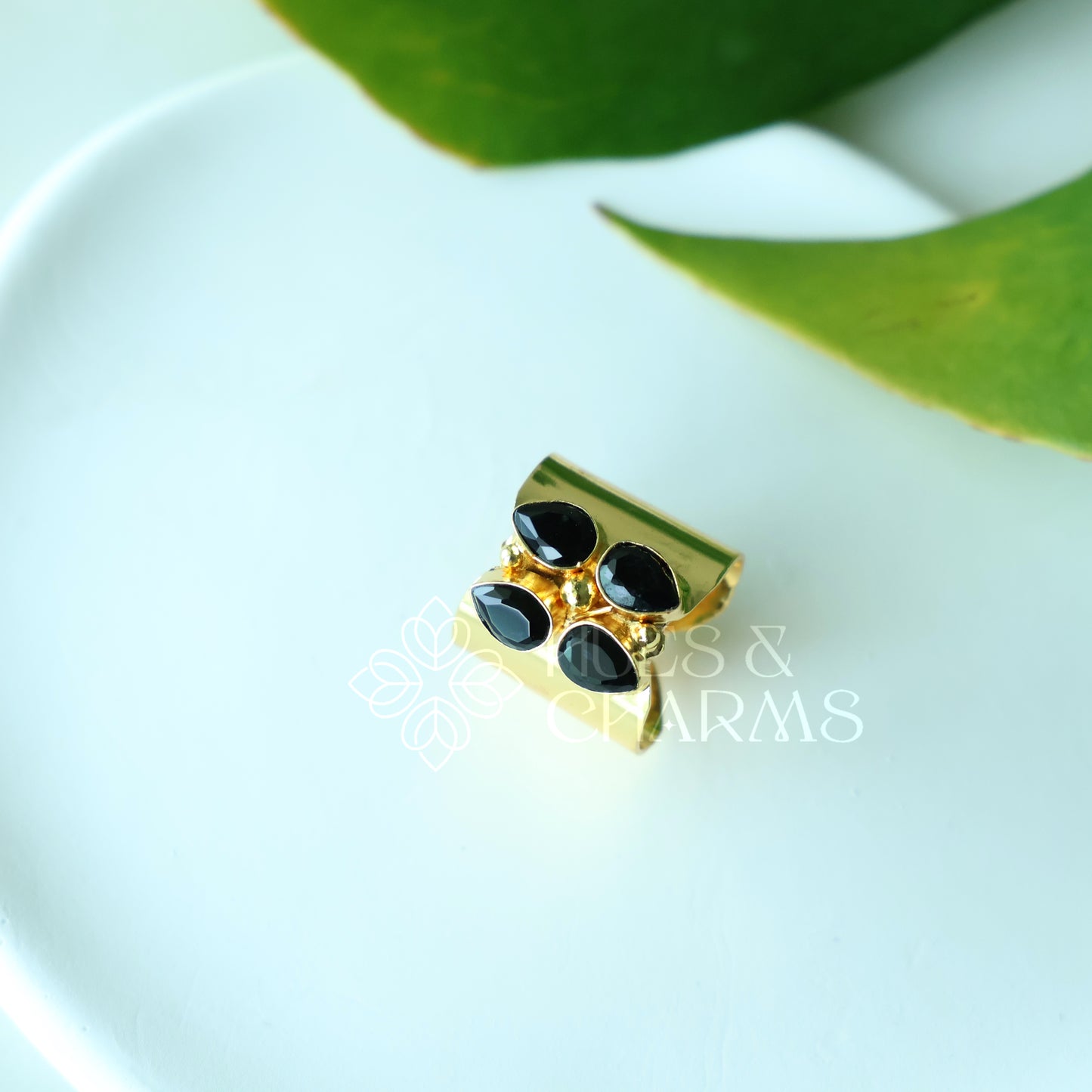 GLOSSY STATEMENT BLOOM AURA ADJUSTABLE RING (COLOURS AVAILABLE)