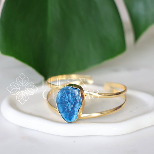 GOLDEN ONYX CUFF ADJUSTABLE BANGLE(COLOURS AVAILABLE)