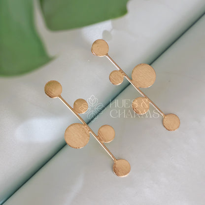 GOLDEN CELESTE DROP STUD EARRINGS