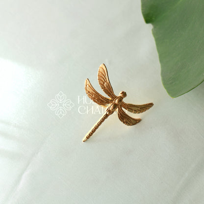GOLDEN STATEMENT DRAGONFLY ADJUSTABLE RING