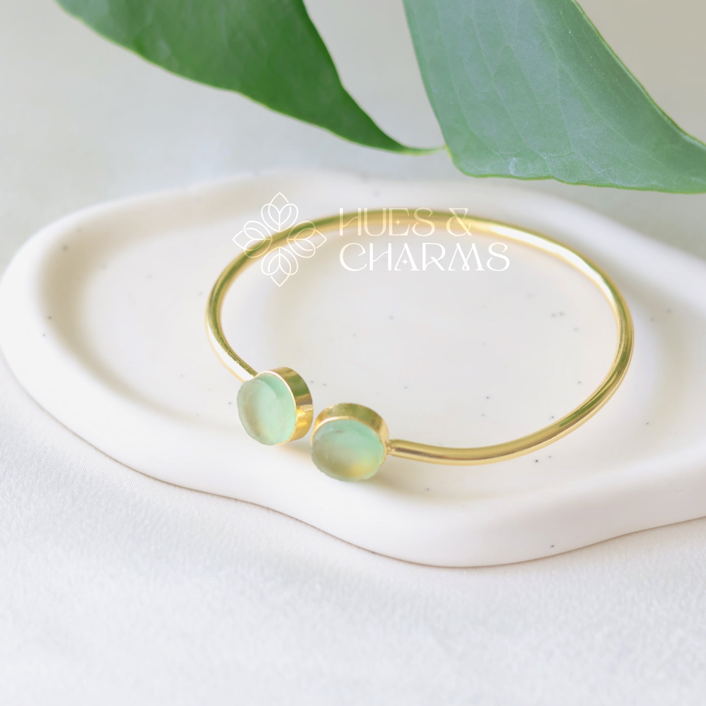 DUAL RAW STONE BANGLE (COLOURS AVAILABLE)