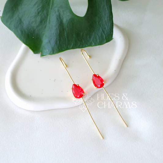 GOLDEN GLOSSY DROP SHAPE EAR CUFF