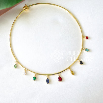 GLOSSY DROP MULTISHAPE NECK CUFF (COLOURS AVAILABLE)
