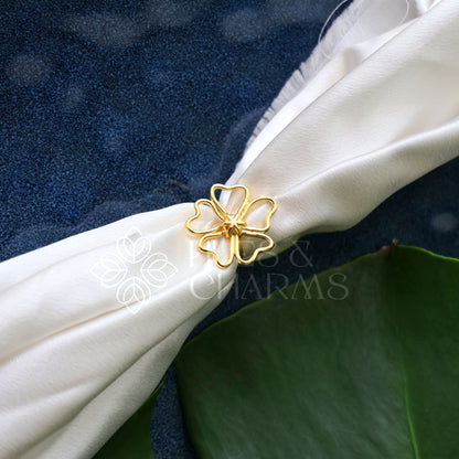 GOLDEN MEDOW PETALS ADJUSTABLE RING