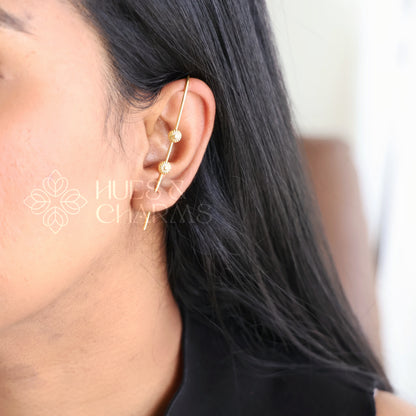 GOLDEN TWIN BUDS EAR CUFF