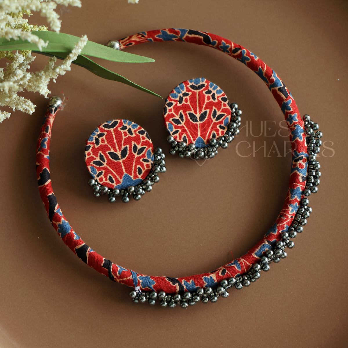 AJRAK PRINTED FABRIC HASLI SET