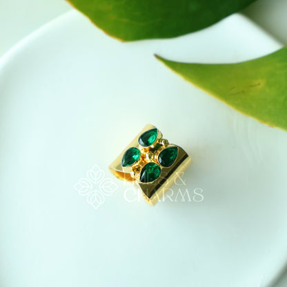 GLOSSY STATEMENT BLOOM AURA ADJUSTABLE RING (COLOURS AVAILABLE)
