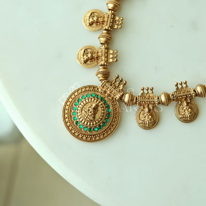 GOLDEN LAKSHMI VAIBHAVAM HARAM HAARAM SET (Colours available)