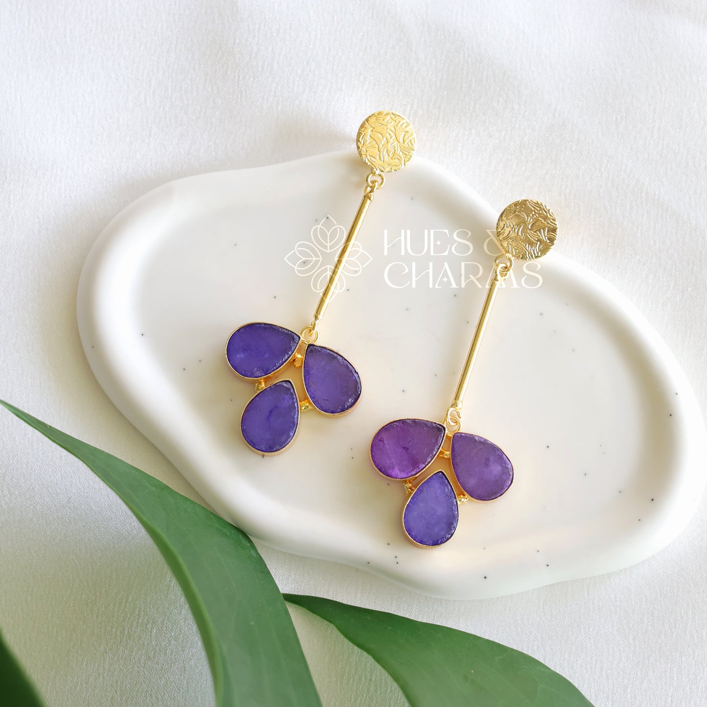 Flower Drop Statement Earring