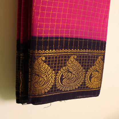 MADURAI SUNGUDI SAREE (Pink & deep blue)