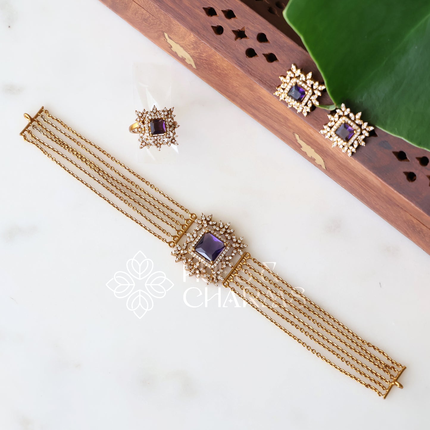 ANTIQUE ELARIS CHOKER SET (Colours available)