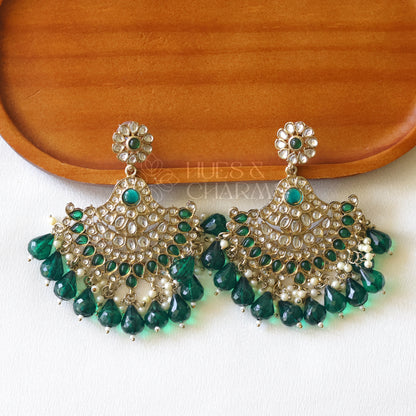 ELEGANT CLASSIC EARRINGS -GREEN