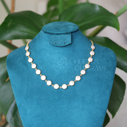 GOLDEN PEARL COIN NECKLACE SET