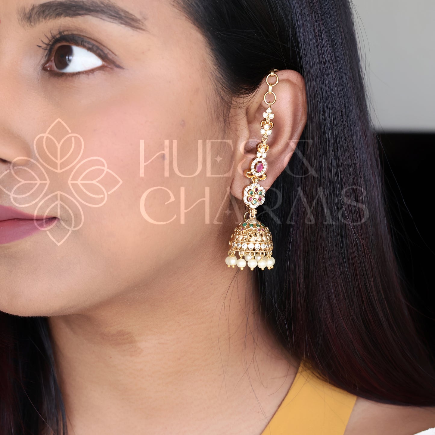GOLDEN RATNA VENI MATTAL JHUMKA