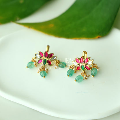 GOLDEN JADAU LOTUS BUGADI| Premium jewellery