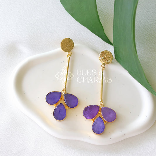 Flower Drop Statement Earring