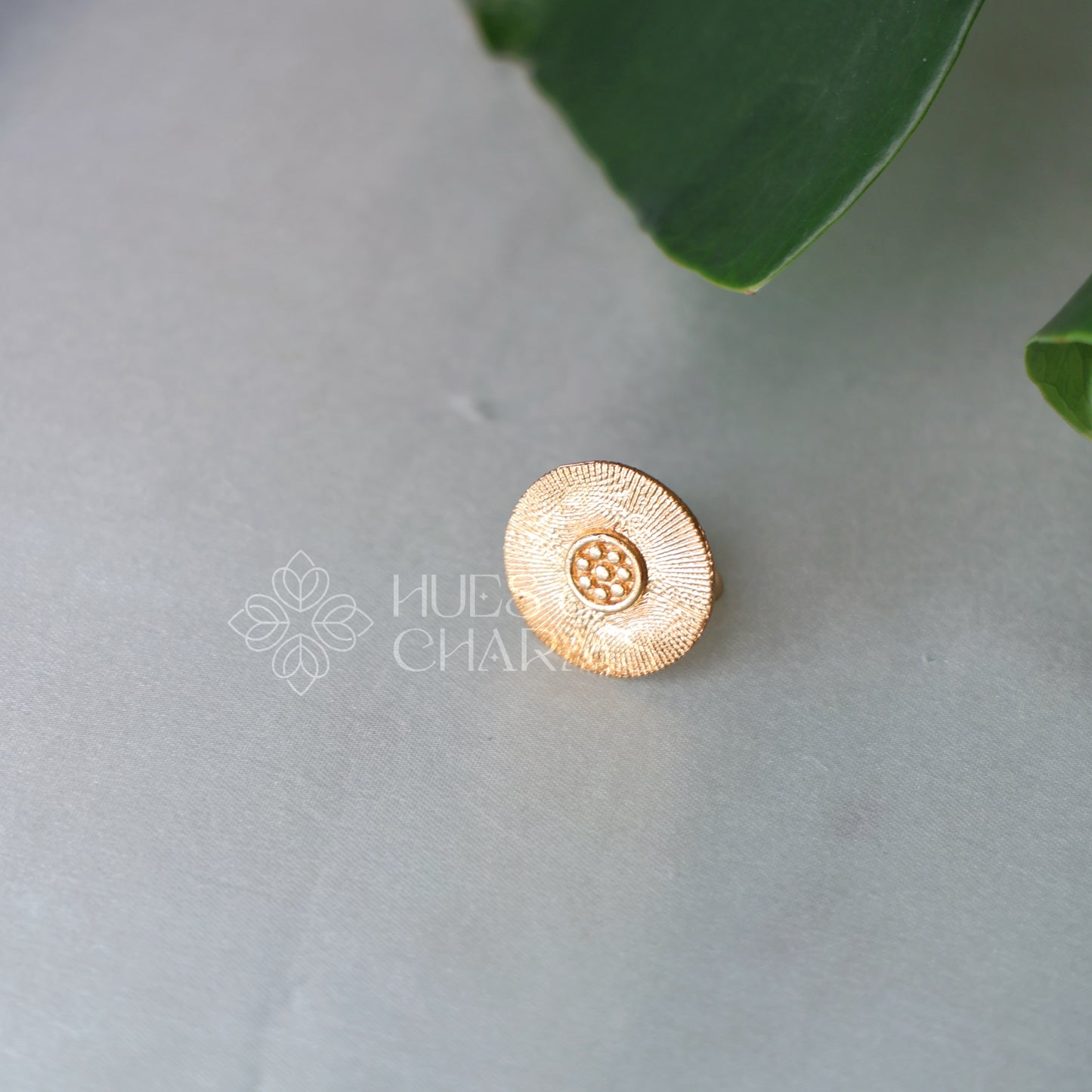 GOLDEN FLORAL BLOOM ADJUSTABLE RING