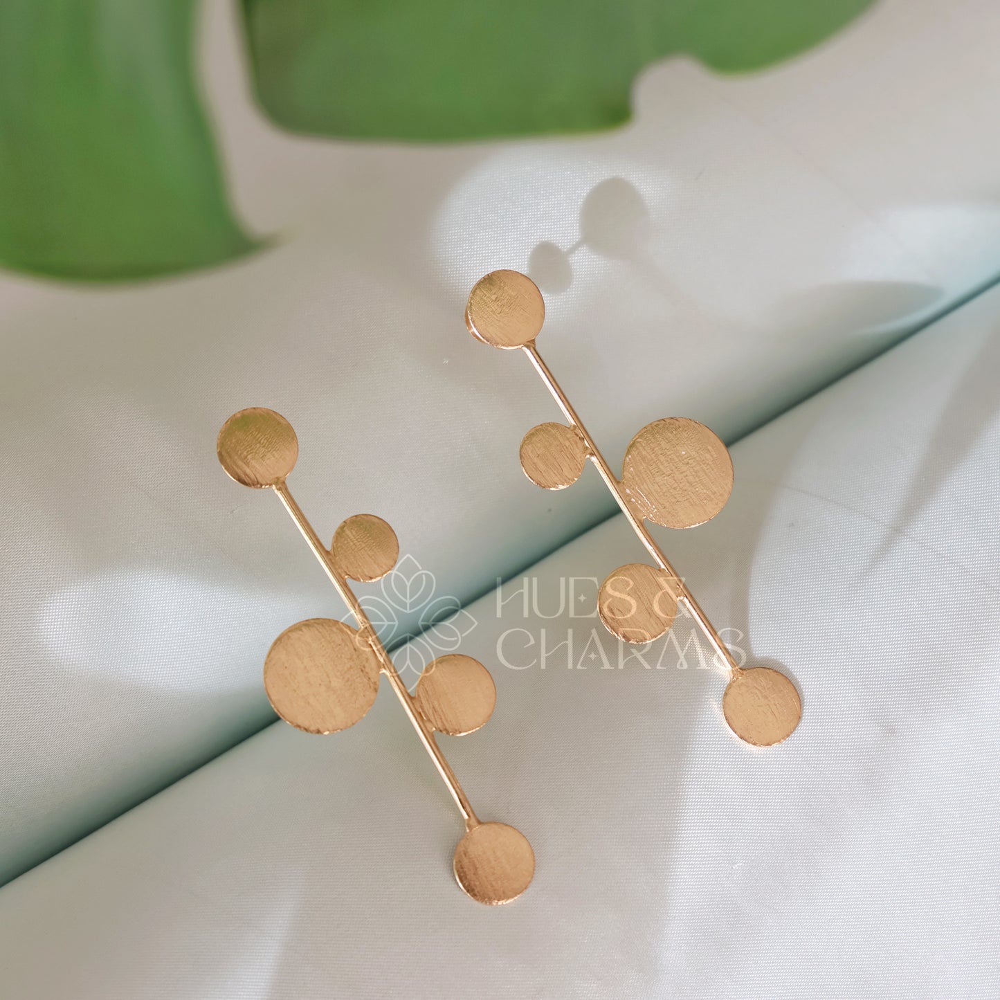 GOLDEN CELESTE DROP STUD EARRINGS