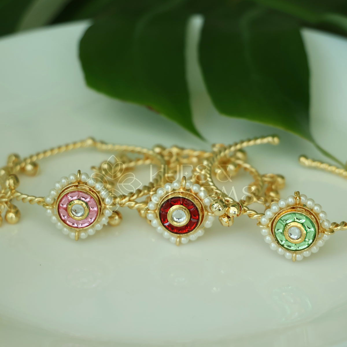 GOLDEN SANVI ADJUSTABLE GHUNGAROO BANGLE(COLOURS AVAILABLE)