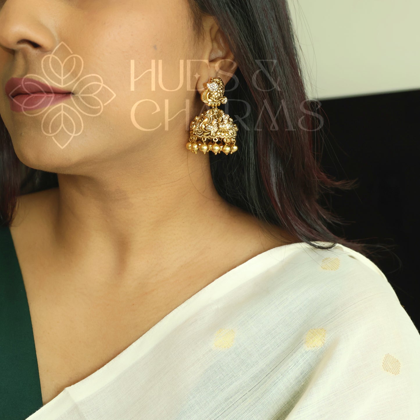 TRADITIONAL  SWARNAMAYURI LAKSHMI JHUMKA | PREMIUM JEWELLERY