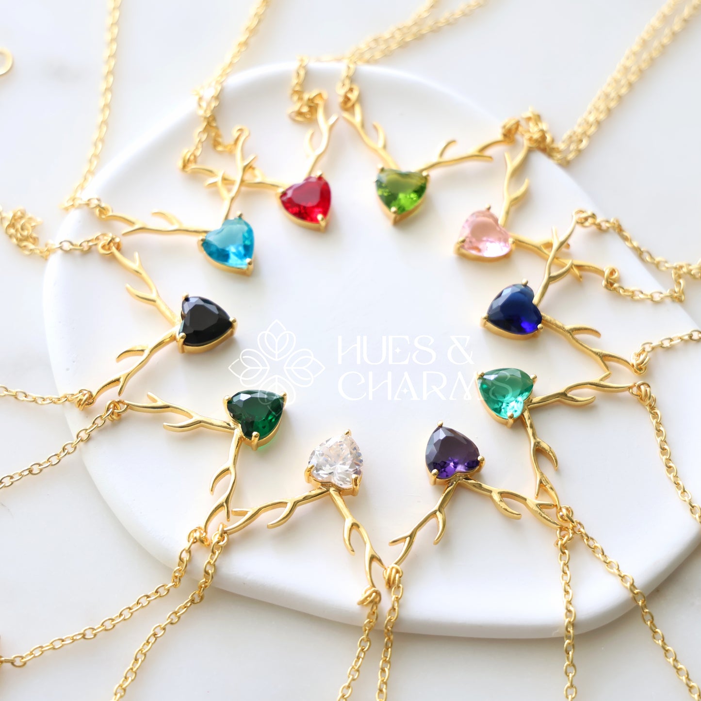 GLOSSY ETERNAL LOVE PENDANT NECKPIECE (COLOURS AVAILABLE)