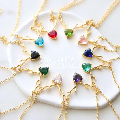 GLOSSY ETERNAL LOVE PENDANT NECKPIECE (COLOURS AVAILABLE)