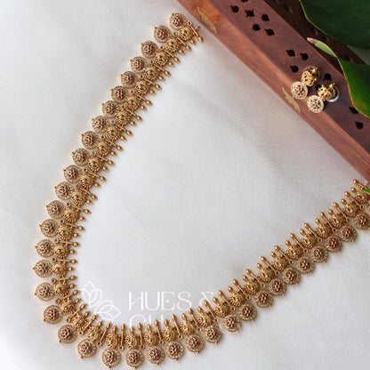 TRADITIONAL GOLDEN SUVARNA MAYURI
HARAM SET | PREMIUM JEWELLERY