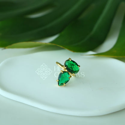 GLOSSY OVAL & TEARDROP ADJUSTABLE RING (COLOURS AVAILABLE)