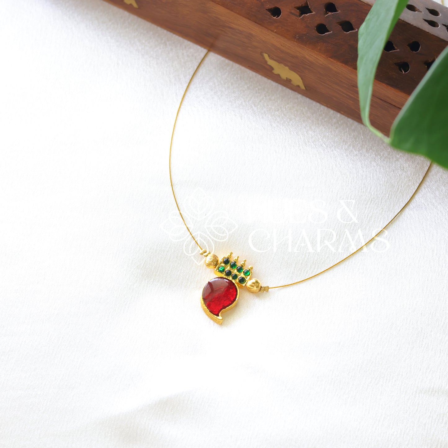 MANGO FLOATING NECKPIECE - RED