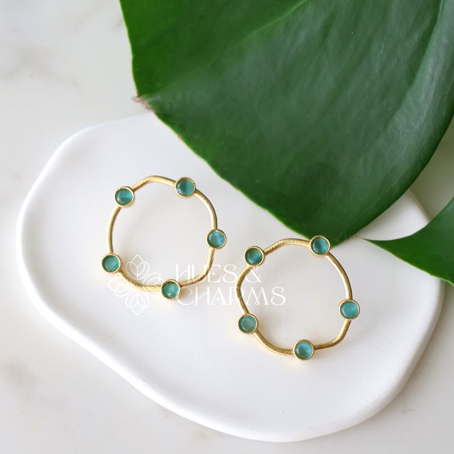 GOLDEN WILLOW CIRCLE EARRINGS (COLOURS AVAILABLE)