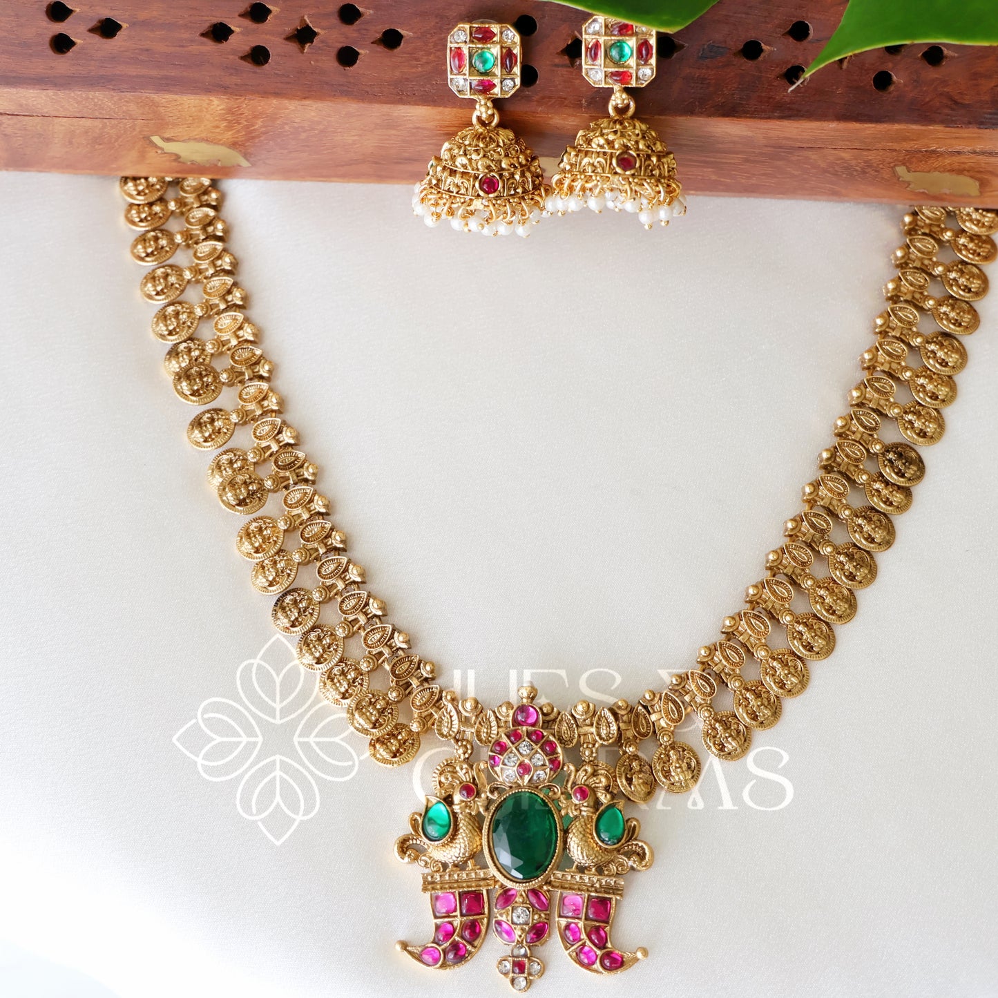 GOLDEN HERITAGE MAHALAKSHMI KASU MALA HAARAM SET