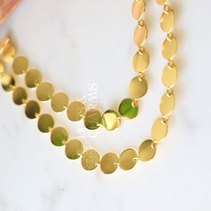 GOLDEN LAYERED COIN NECKLACE SET