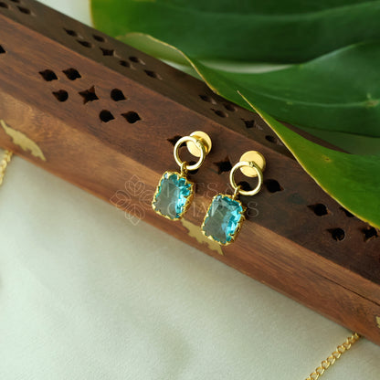 GLOSSY RECTANGLE LUMINA NECKLACE SET (COLOURS AVAILABLE)