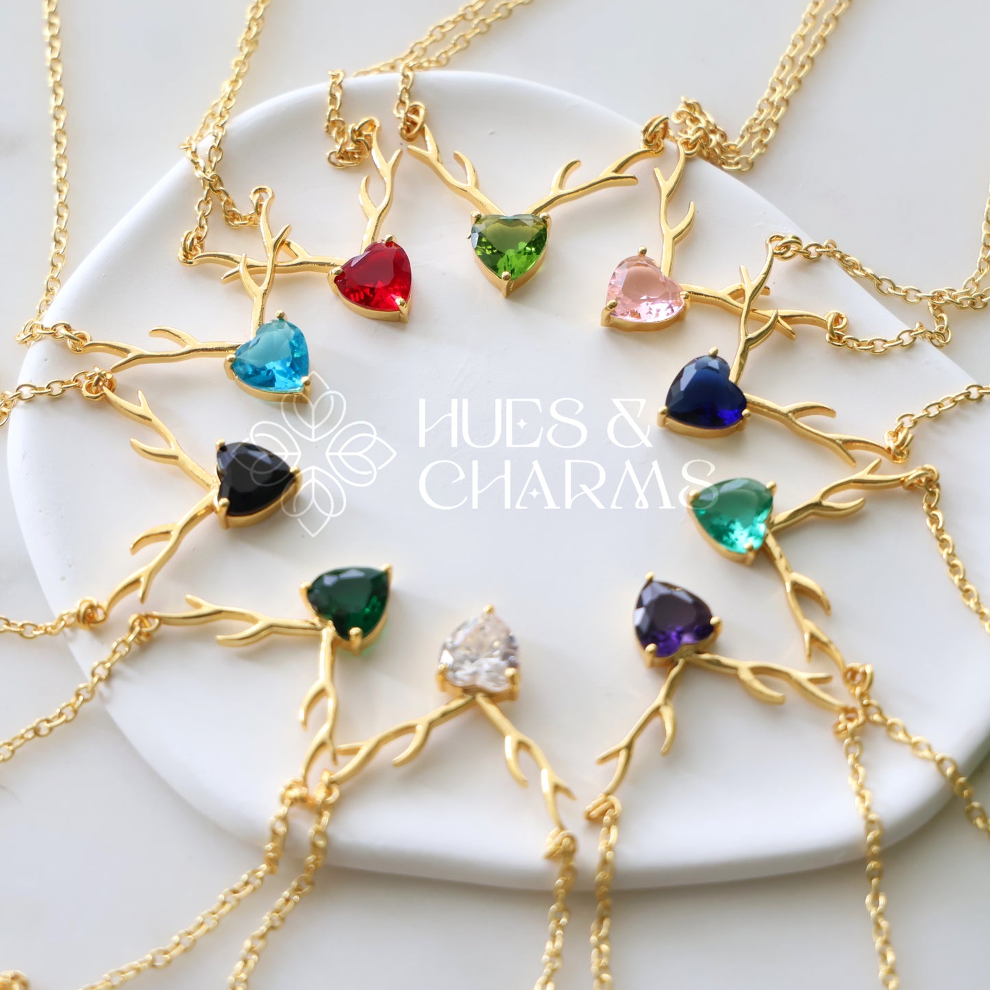 GLOSSY ETERNAL LOVE PENDANT NECKPIECE (COLOURS AVAILABLE)