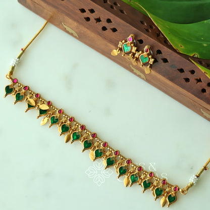 GOLDEN PALAKKA x ELAKKATHALI NECKLACE SET