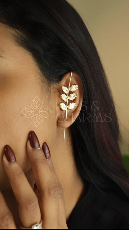 GOLDEN LUMINA AD EAR CUFF| PREMIUM JEWELLERY