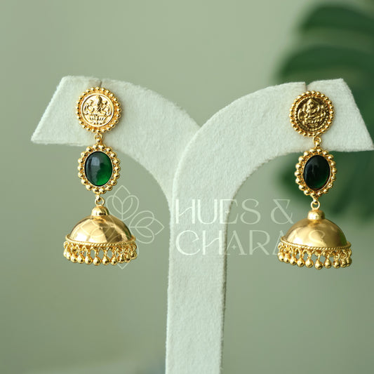 GOLDEN PALAKKA LAKSHMI STEP JHUMKA| GOLD PLATED