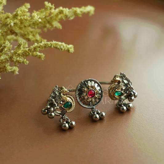 NOORANG OXIDIZED MAYURI RING