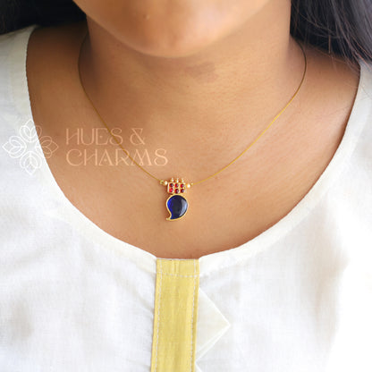 MANGO FLOATING NECKPIECE - BLUE