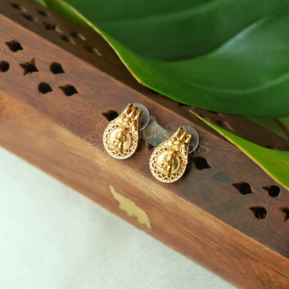 GOLDEN SOUBHAGYA LAKSHMI TEMPLE NECKLACE SET