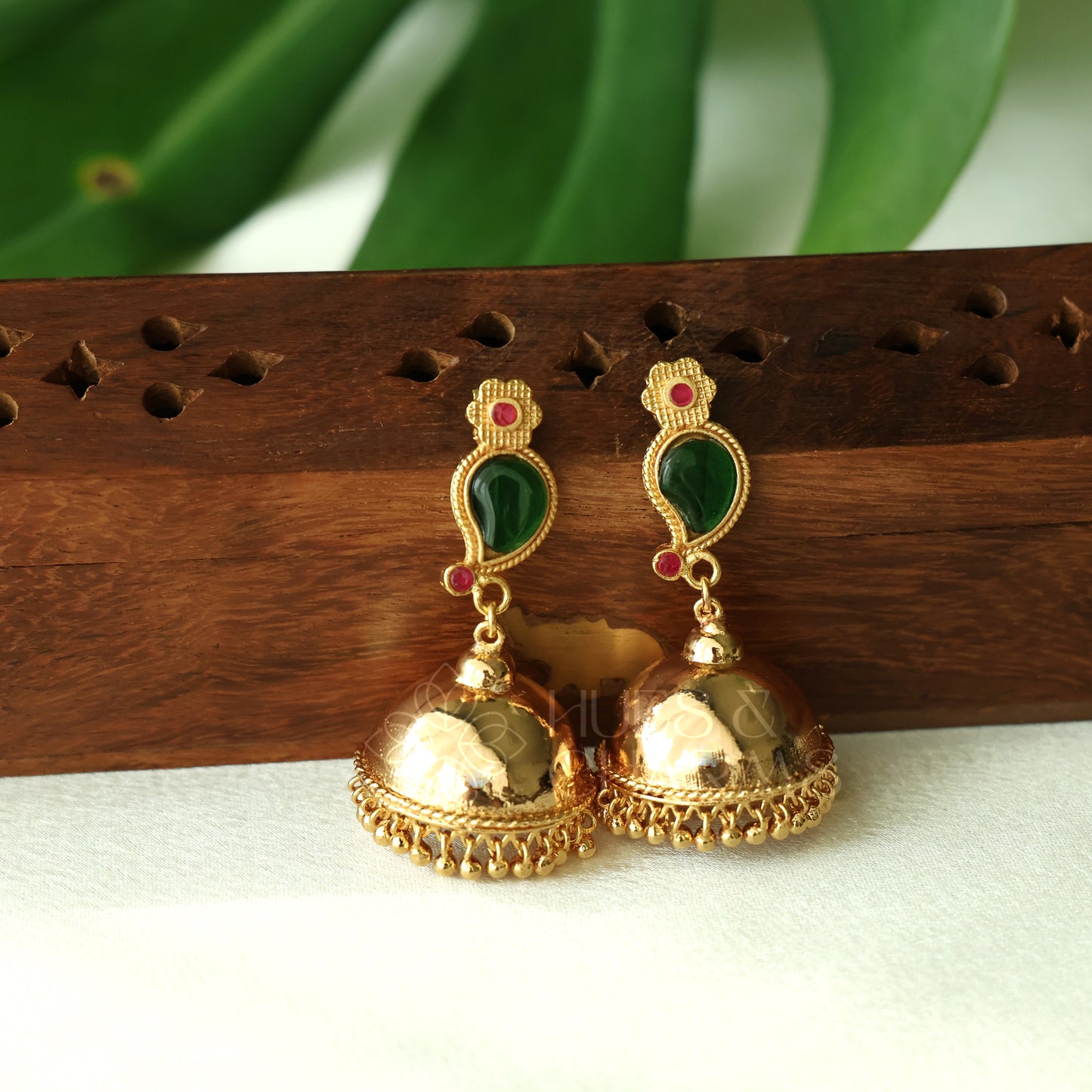 GOLDEN MANGO STEP JHUMKA | GOLD PLATED