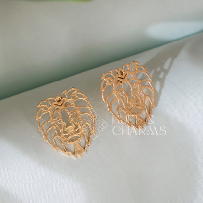 GOLDEN AURELIA MAJESTIC STATEMENT STUD EARRINGS