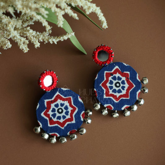 RANGINI FABRIC EARRINGS (Colours available )