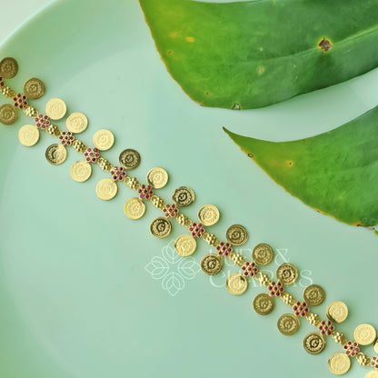 TRADITIONAL RATNA KAASU CHOKER NECKPIECE | PREMIUM GOLD PLATED (NON IDOL VERSION)