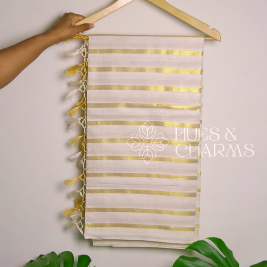 KERALA KASAVU STRIPES SAREE